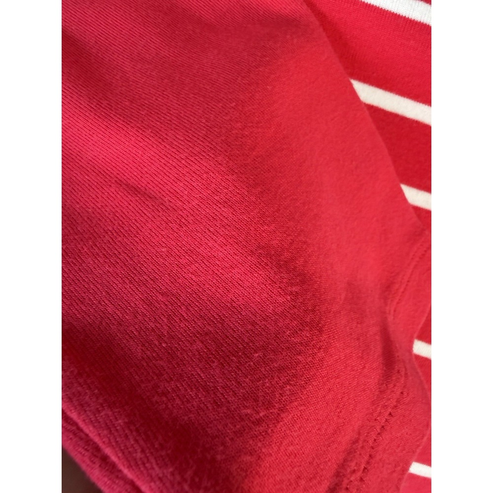 Kim Rogers Womens L Christmas Cheers Shirt Red Pink Stripe Long Sleeve Holiday - Picture 6 of 10